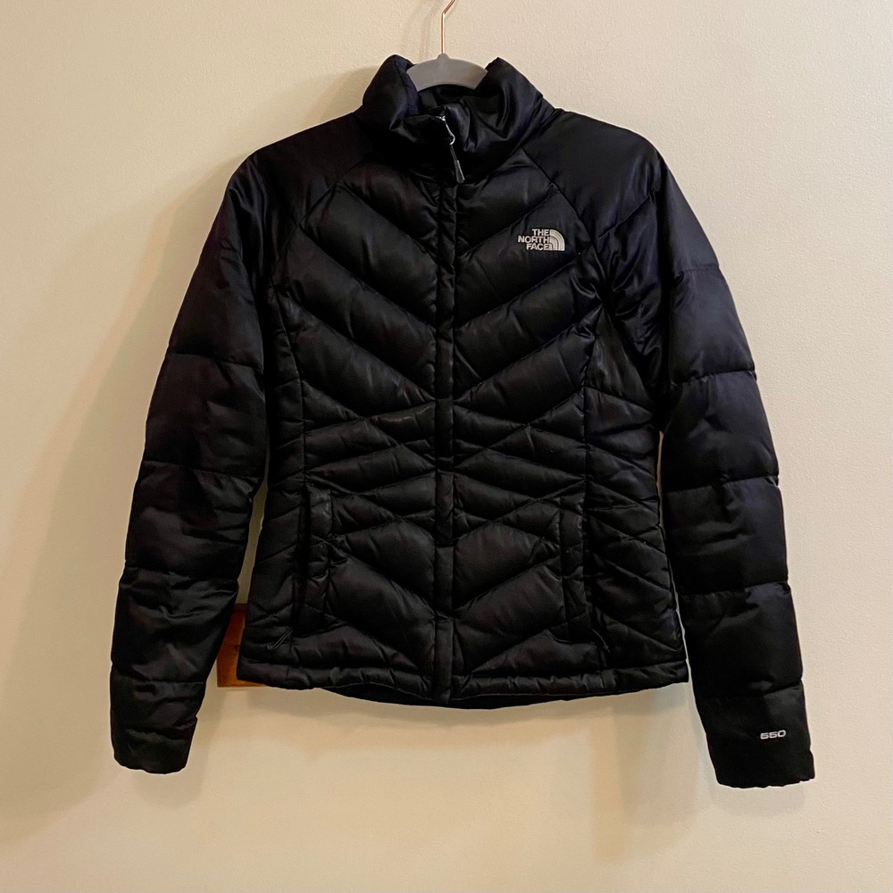 The North Face Aconcagua Quilted Puffer Jacket XS Black 550 Down Filled Coat